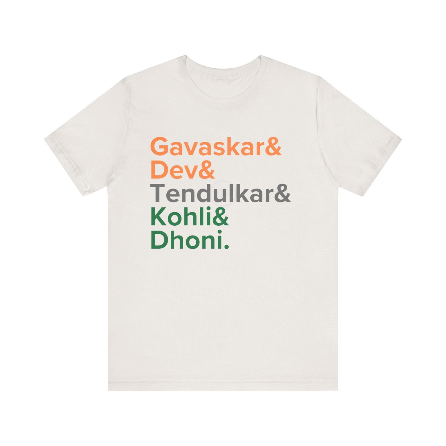 India Cricket Legends T-Shirt Tricolor Design with Top Indian Cricket Stars