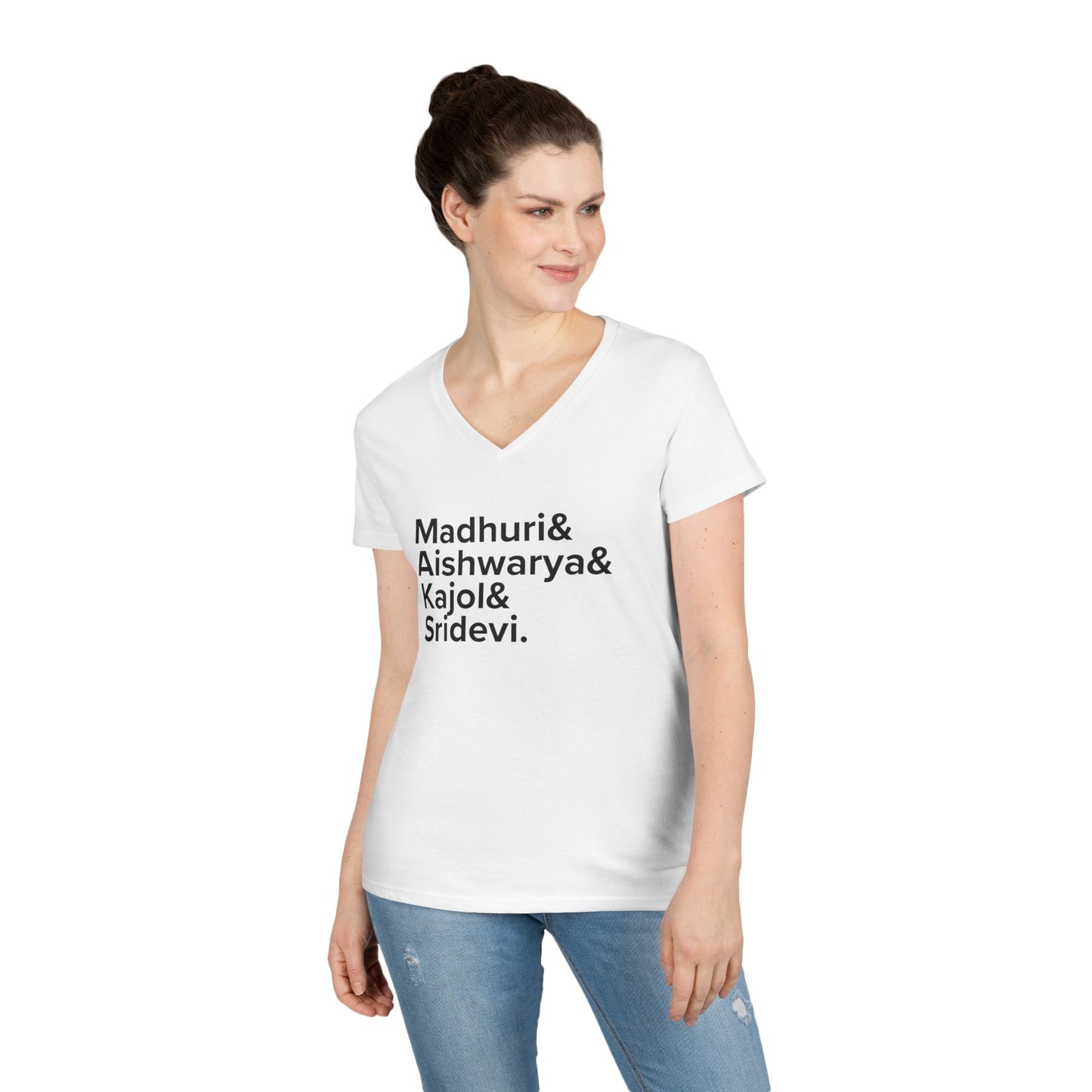 Bollywood Heroines Dream Team V-Neck T-Shirt