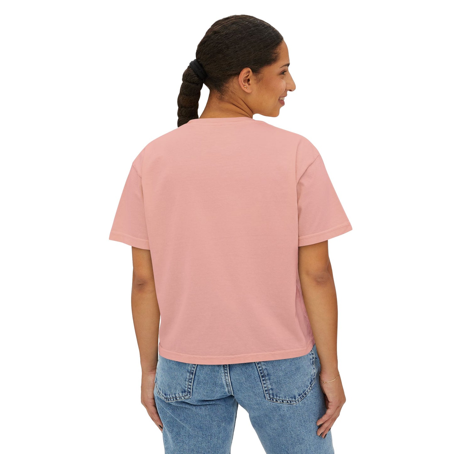 Vibrant Women's Boxy Tee - Colorful Auto Rickshaw Graphic
