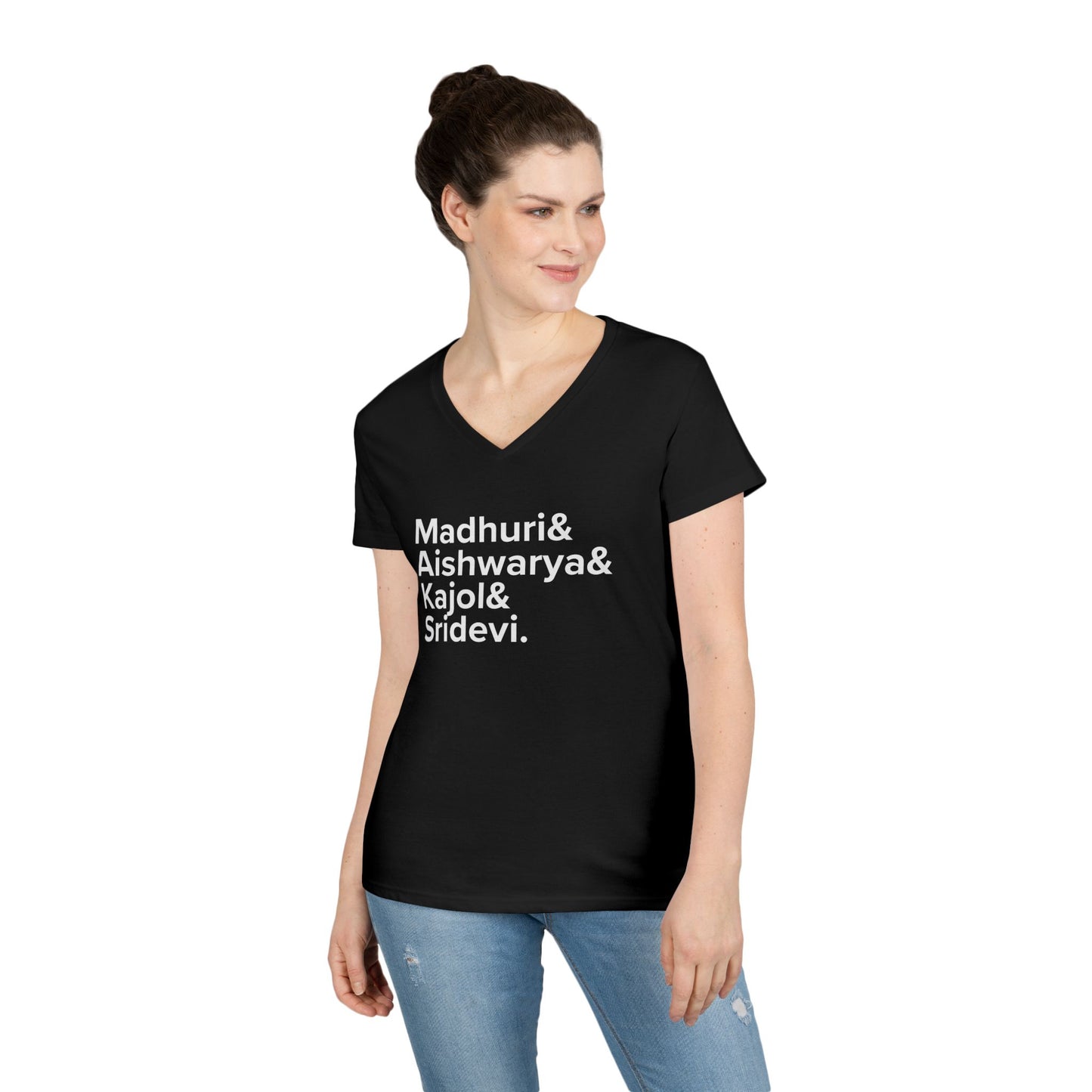 Bollywood Heroines Dream Team V-Neck T-Shirt