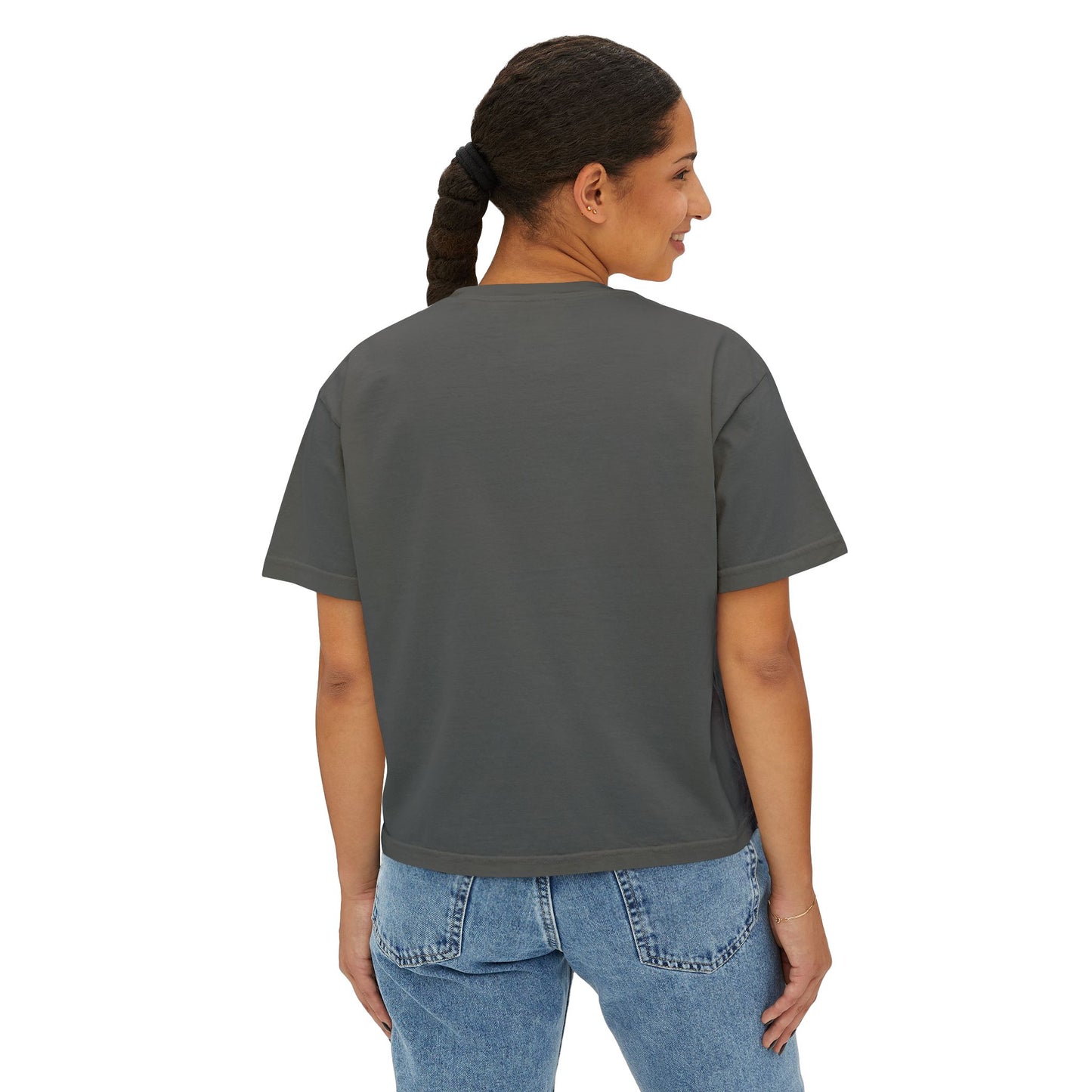 Vibrant Women's Boxy Tee - Colorful Auto Rickshaw Graphic