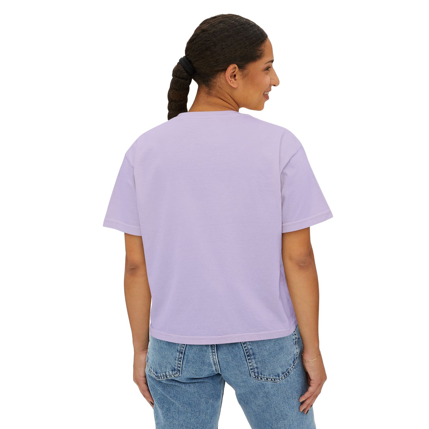 Vibrant Women's Boxy Tee - Colorful Auto Rickshaw Graphic