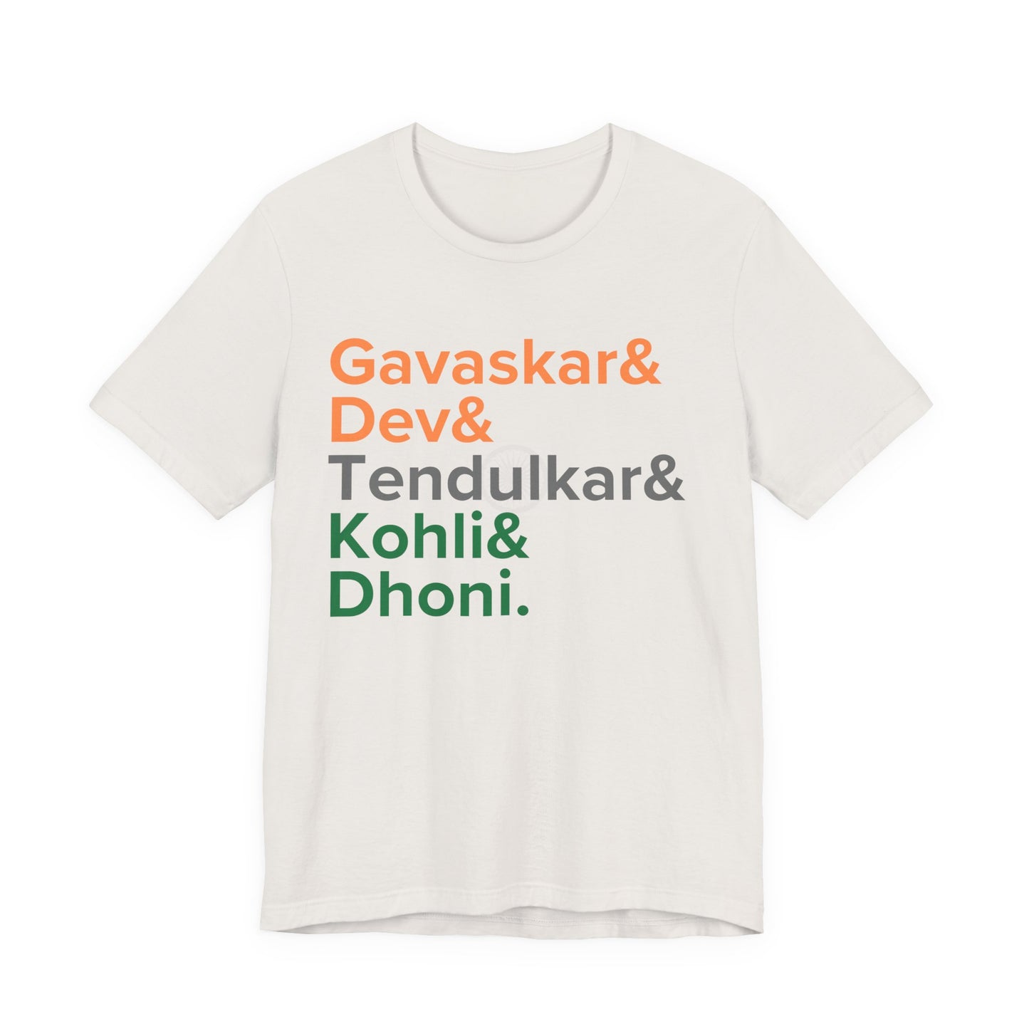 India Cricket Legends T-Shirt Tricolor Design with Top Indian Cricket Stars