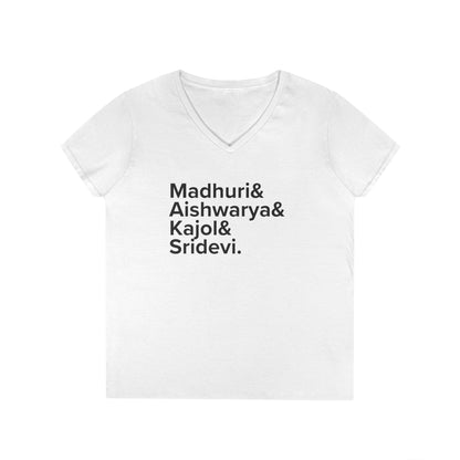 Bollywood Heroines Dream Team V-Neck T-Shirt
