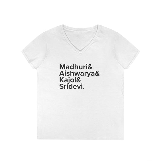 Bollywood Heroines Dream Team V-Neck T-Shirt