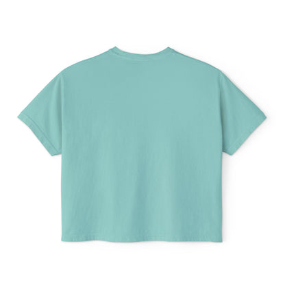 Vibrant Women's Boxy Tee - Colorful Auto Rickshaw Graphic